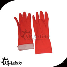 SRSAFETY Baumwoll-Liner Tauchen Latex beschichtete Handschuhe Schrubben Handschuh in China hergestellt
